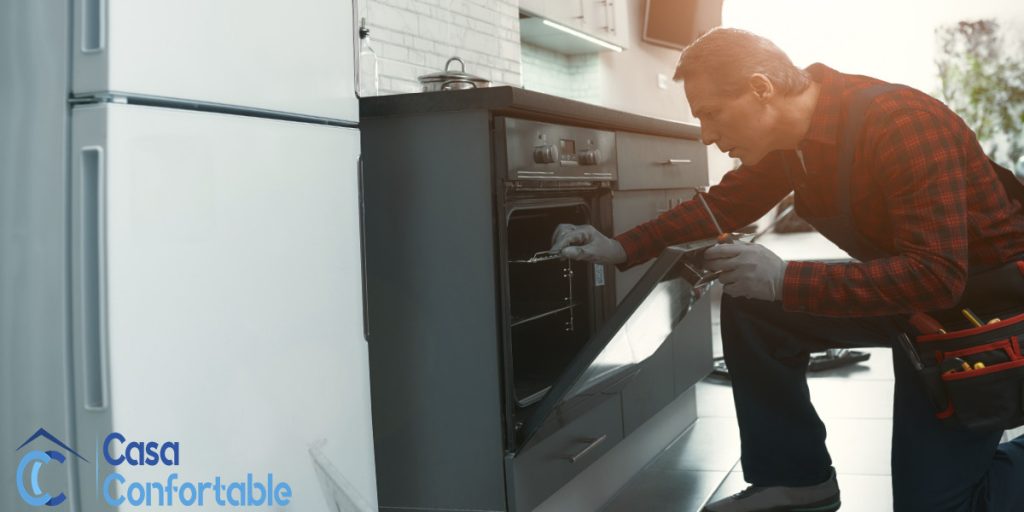 Puerta de horno desmontable según las instrucciones del fabricante