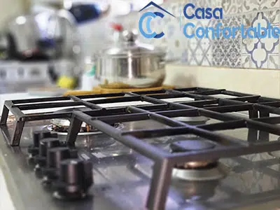 Zona de cocción de gas que conviene limpiar cuando está fría