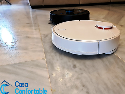 Probando robots aspirador y frgasuelos
