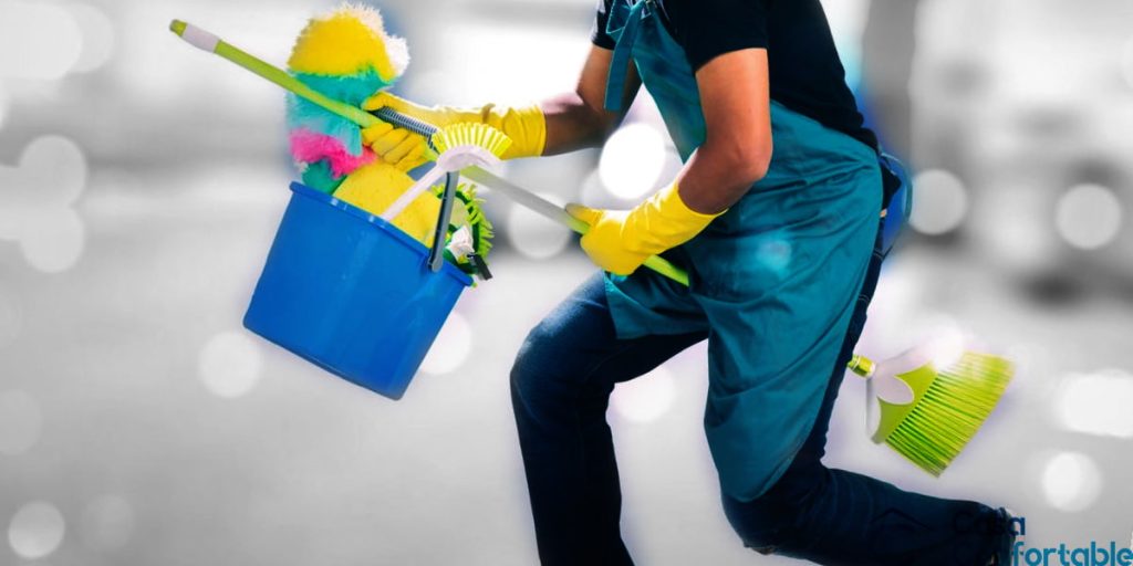 Material preparado para limpiar la casa en poco tiempo