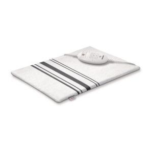Almohadilla térmica Beurer HK 25 blanca con franjas grises y mando