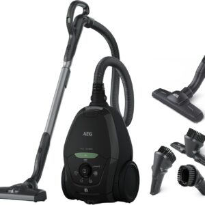 AEG VX82-1-ÖKO negra con tubo, cepillo y accesorios