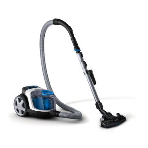 Aspiradora sin bolsa Philips PowerPro Compact FC9332/09 blanca y azul con cepillo TriActive
