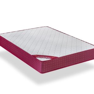 Colchón Dormio Zafiro 90 × 190 cm con superficie blanca y lateral rojo