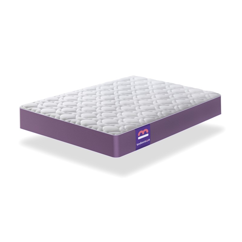 Colchón Todocama Airsoft Aloe Vera 90 × 190 cm con lateral morado