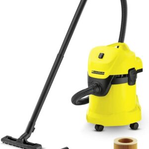 Kärcher WD 3 con la manguera, los tubos y la bolsa de filtro