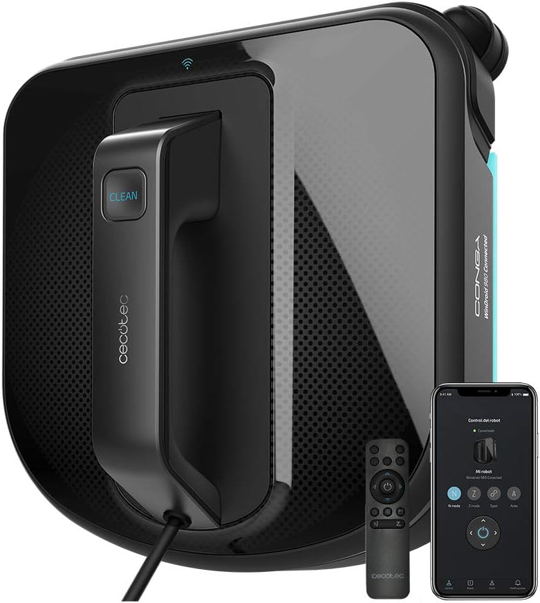Cecotec Conga WinDroid 980 Connected con su mando a distancia y la aplicación móvil