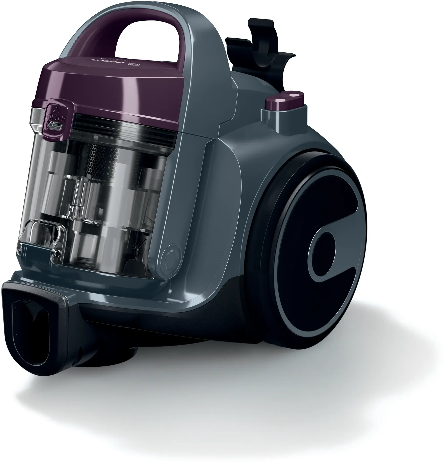 Cuerpo compacto violeta y depósito de la Bosch BGC05AAA1
