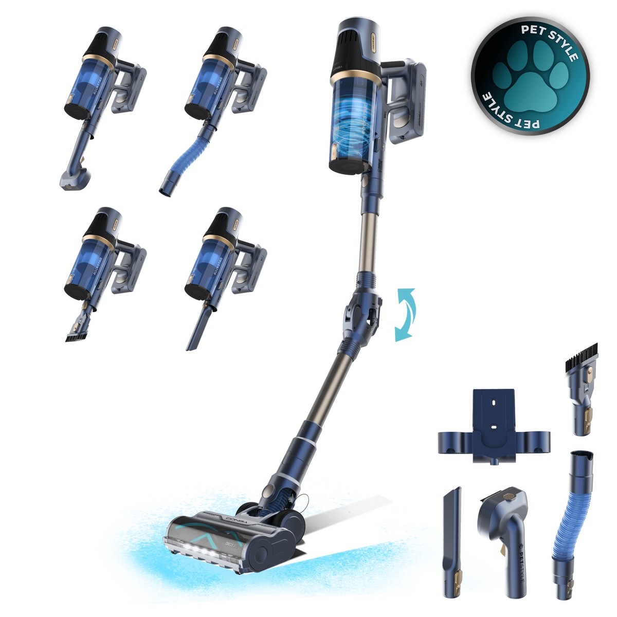 Cecotec Conga Rockstar RS70 Pet Flex con accesorios