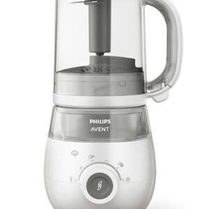 Philips Avent SCF883/01 montado, con el vaso y el selector de tiempo