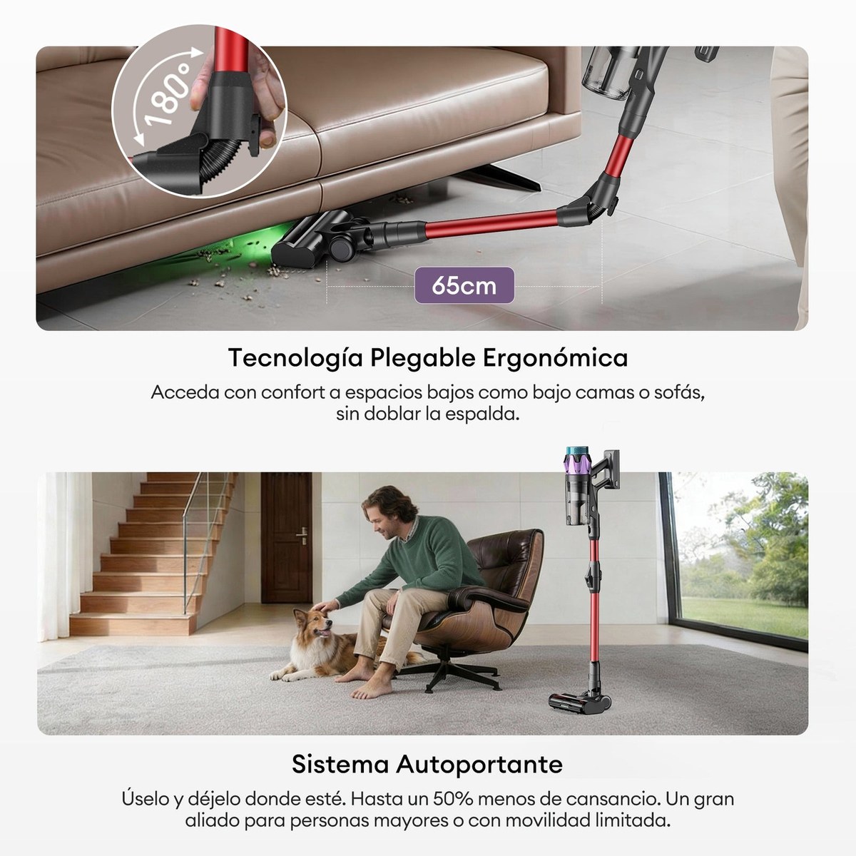 Tubo plegable y posici?n autoportante de la Ultenic U18 PowerPro