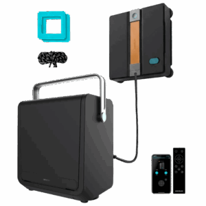 Robot limpiacristales Cecotec Conga Windroid W100 Station con su estación portátil, mopas, cuerda de seguridad y mando